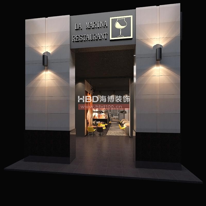 拉馬莉娜西餐廳設(shè)計(jì)裝修 門頭設(shè)計(jì) 拉馬莉娜西餐廳設(shè)計(jì)裝修 門頭設(shè)計(jì)