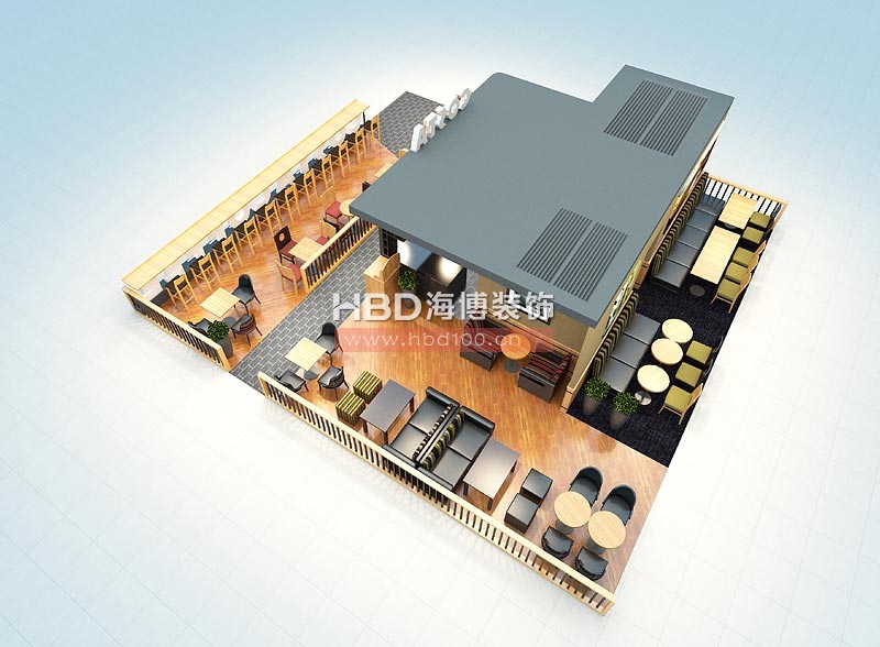 意式創(chuàng)意咖啡廳設(shè)計 鳥瞰圖 意式創(chuàng)意咖啡廳設(shè)計 鳥瞰圖